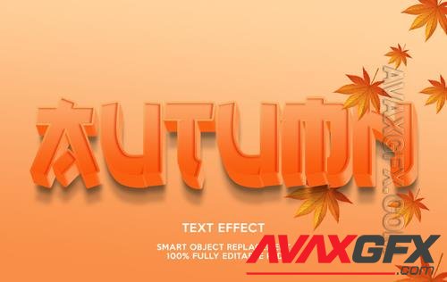 Autumn text effect template Premium Psd