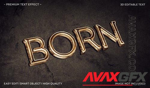 Born 3d text effect template Premium Psd