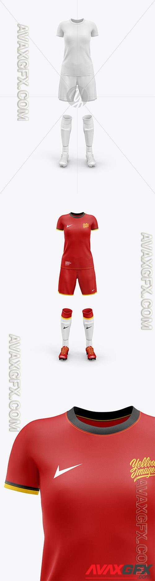 Women's Soccer Kit Mockup 75483