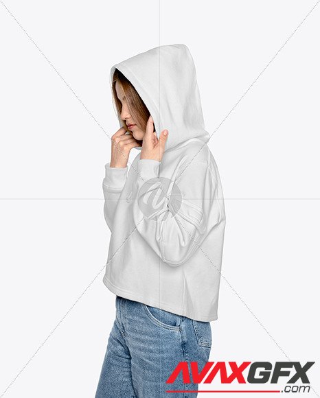 Girl in a Hoodie Mockup 79370