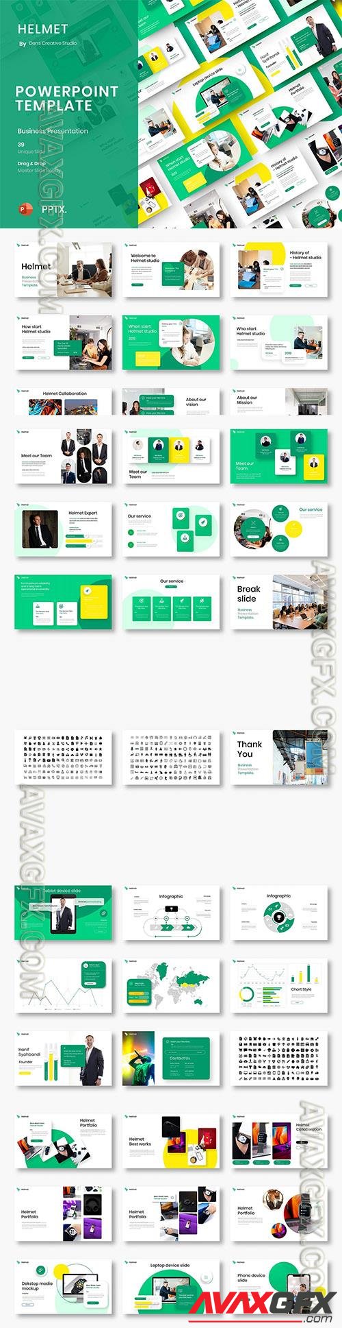 Helmet – Business PowerPoint Template LRRHKZE