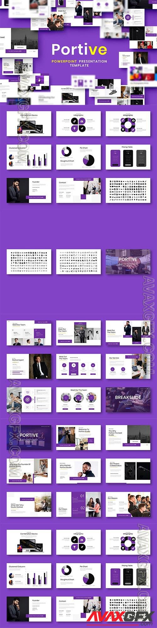 Portive – Business PowerPoint Template MDAVF5F