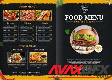 Food menu best for restaurant promotion premium psd template
