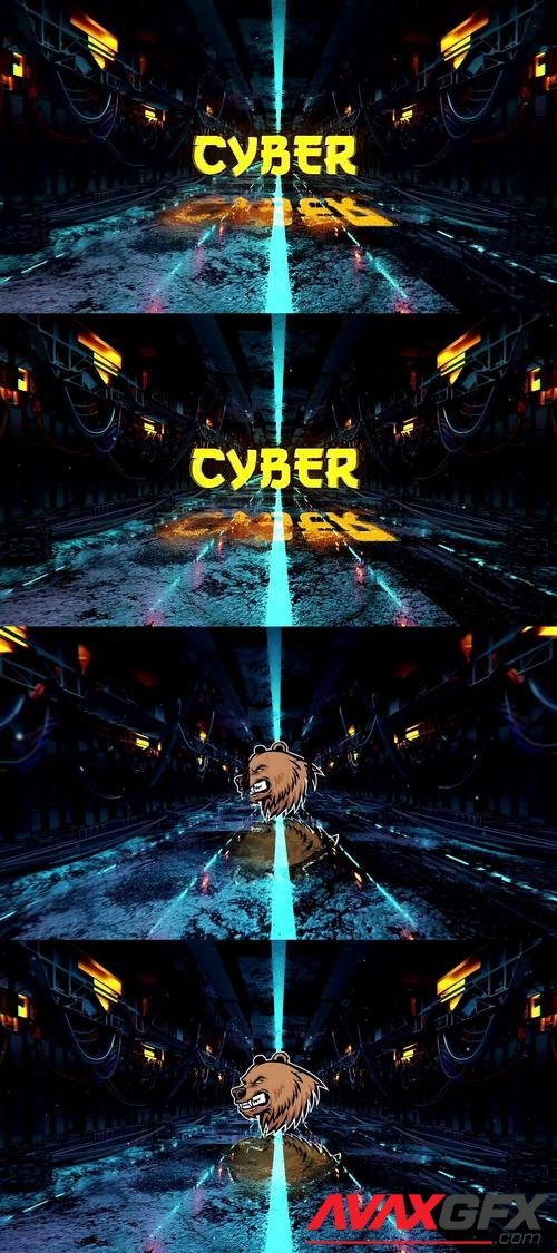 MotionArray – Cyberpunk Sci Fi Tunnel Logo 973706