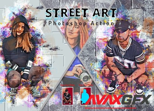 Street Art Photoshop Action - 6464321