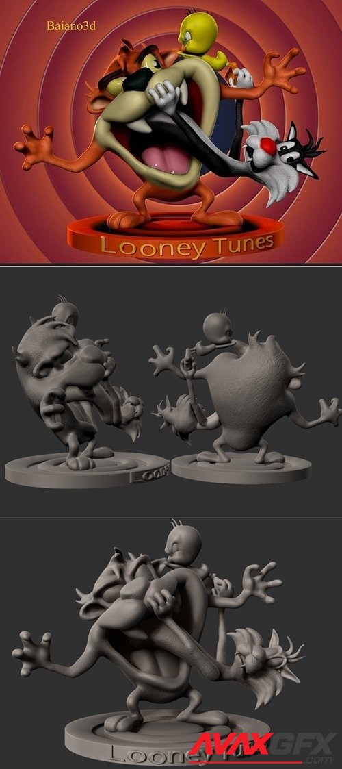 Taz Mania Looney Tunes – 3D Printable STL