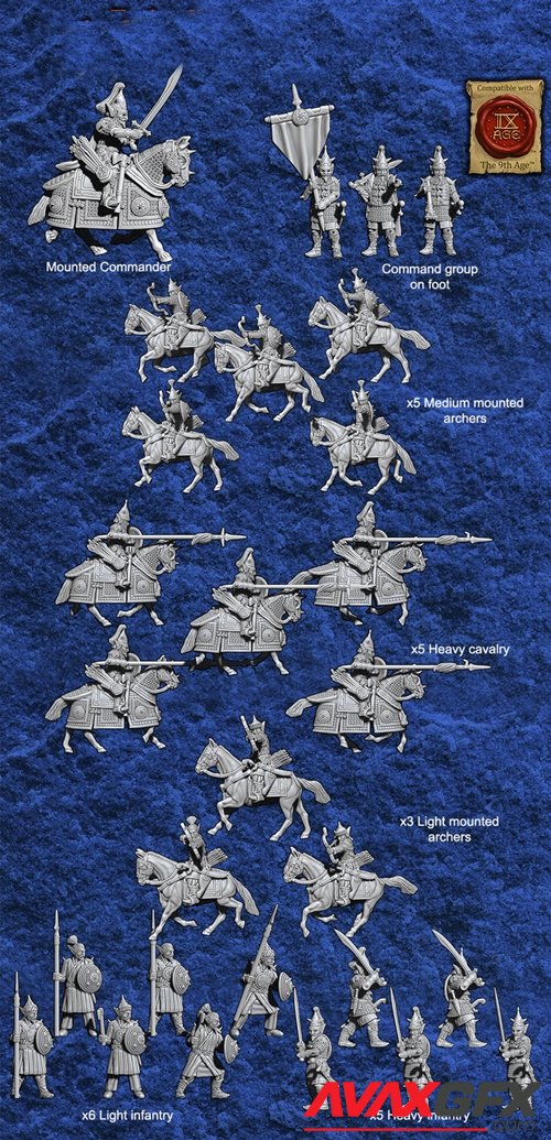 Peculiar Companions Mongol Dark Elves – 3D Printable STL