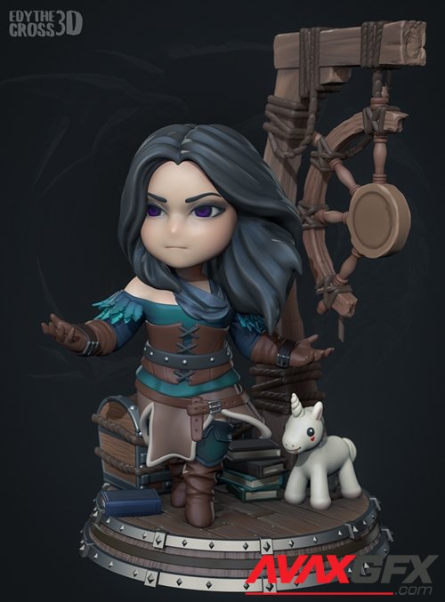 Yennefer Chibi – 3D Printable STL