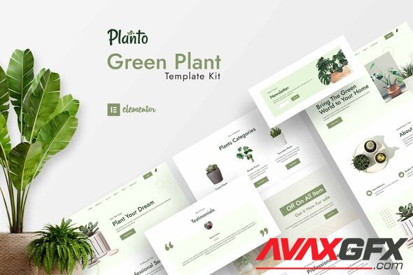 ThemeForest - Planto v1.0.0 - Green Elementor Template Kit - 33703645