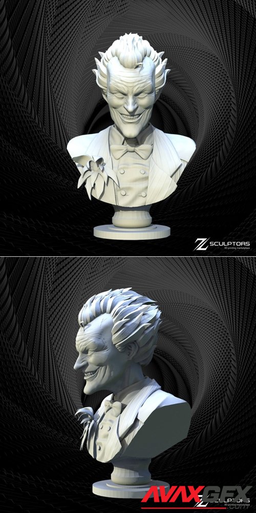 Joker Bust – 3D Printable STL