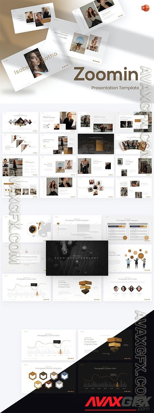 Zoomin Portfolio & Photography PowerPoint Template SHGZLSJ