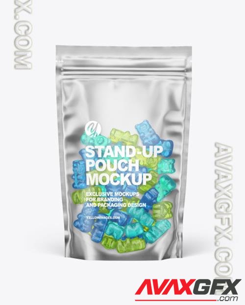 Frosted Stand-up Pouch with Gummies Mockup 78954 TIF