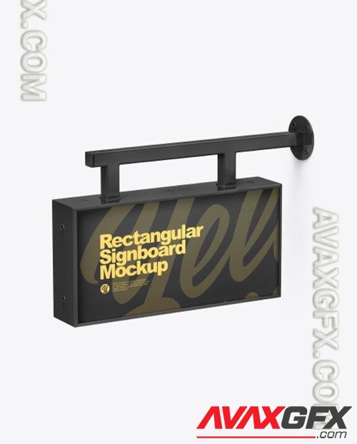 Plastic Rectangular Signboard Mockup 77169 TIF