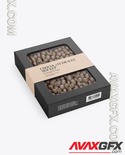 Kraft Paper Box with Chocolate Dragee Mockup 77172 TIF