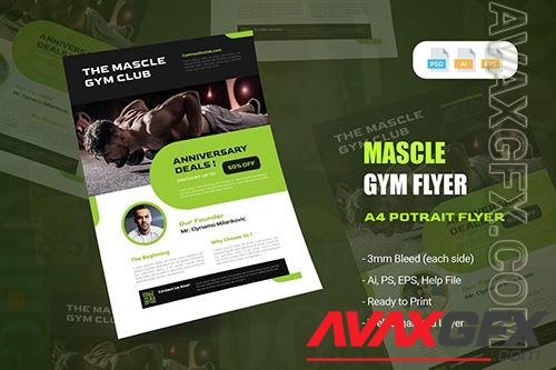 Mascle Gym Club Flyer GG84HLP