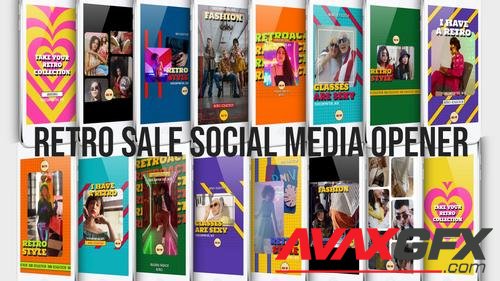 MotionArray – Retro Sale Social Media Opener 1009352
