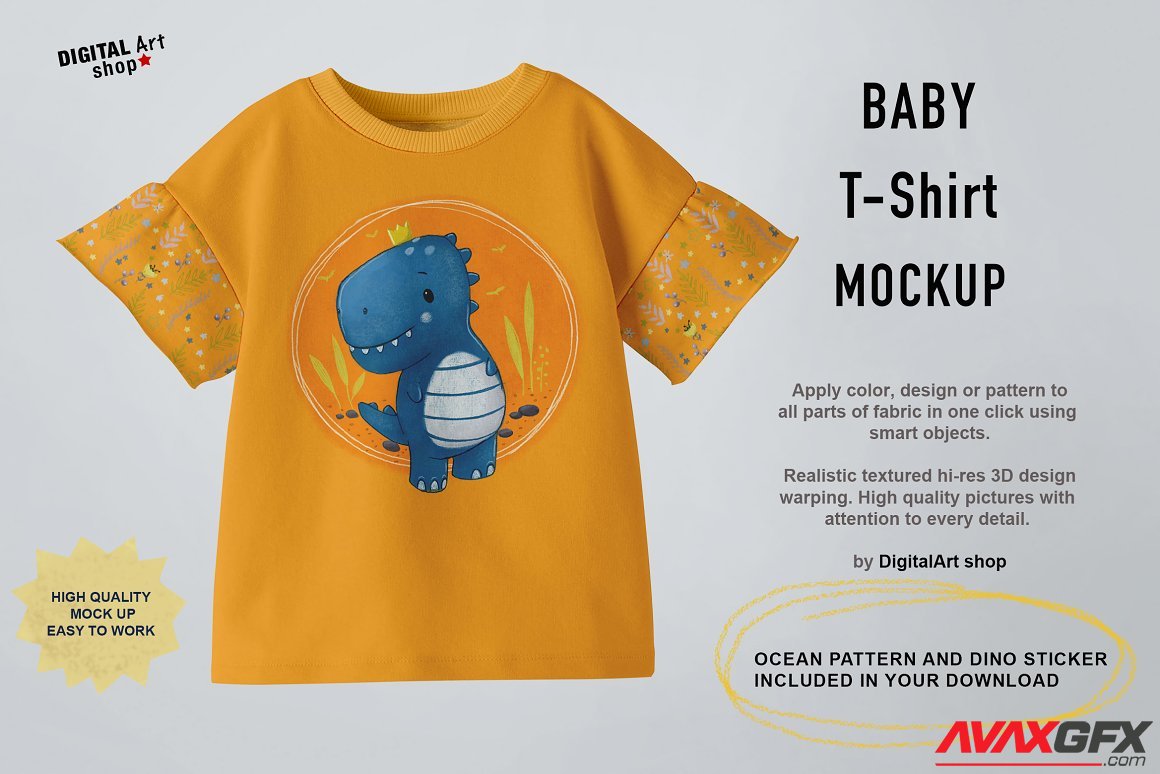 CreativeMarket - Baby T-shirt Mock Up 6381073