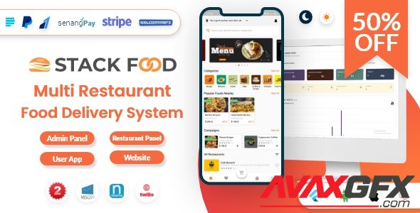 CodeCanyon - StackFood Multi Restaurant - Food Delivery App with Laravel Admin and Restaurant Panel v2.0 - 33571750 - NULLED