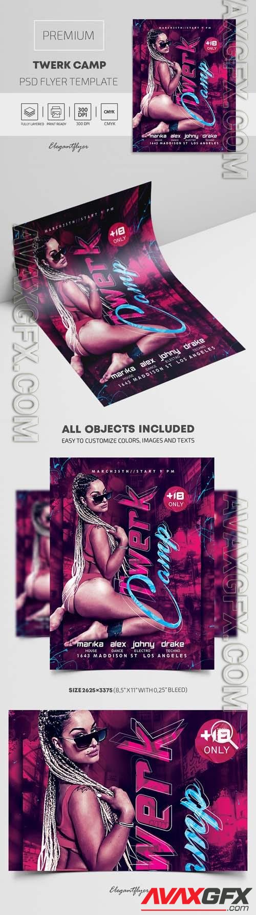 Twerk Camp Premium PSD Flyer Template