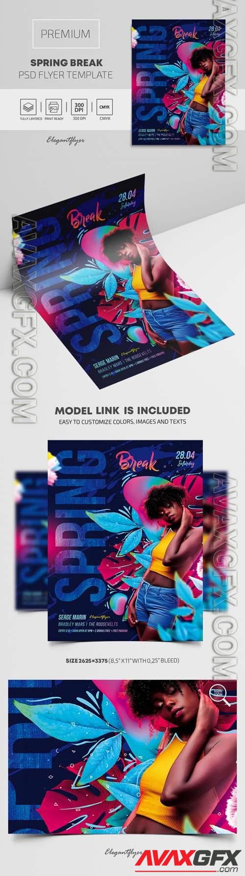 Spring Break Premium PSD Flyer Template