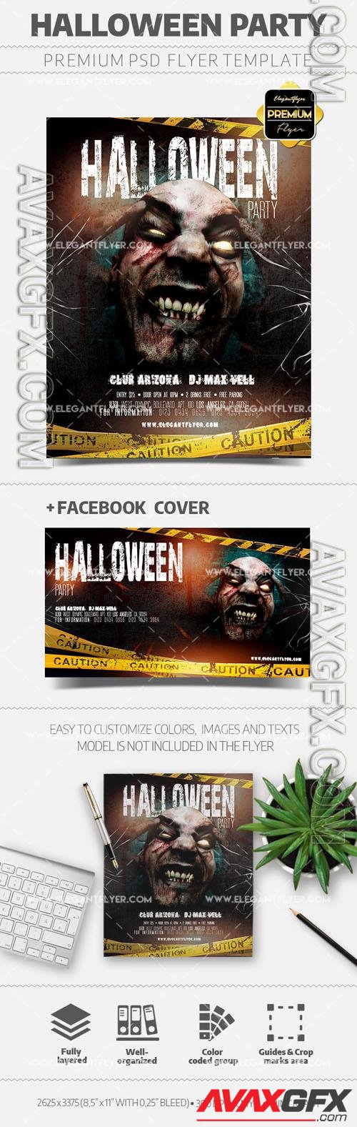 Halloween Party Flyer PSD Template vol 3