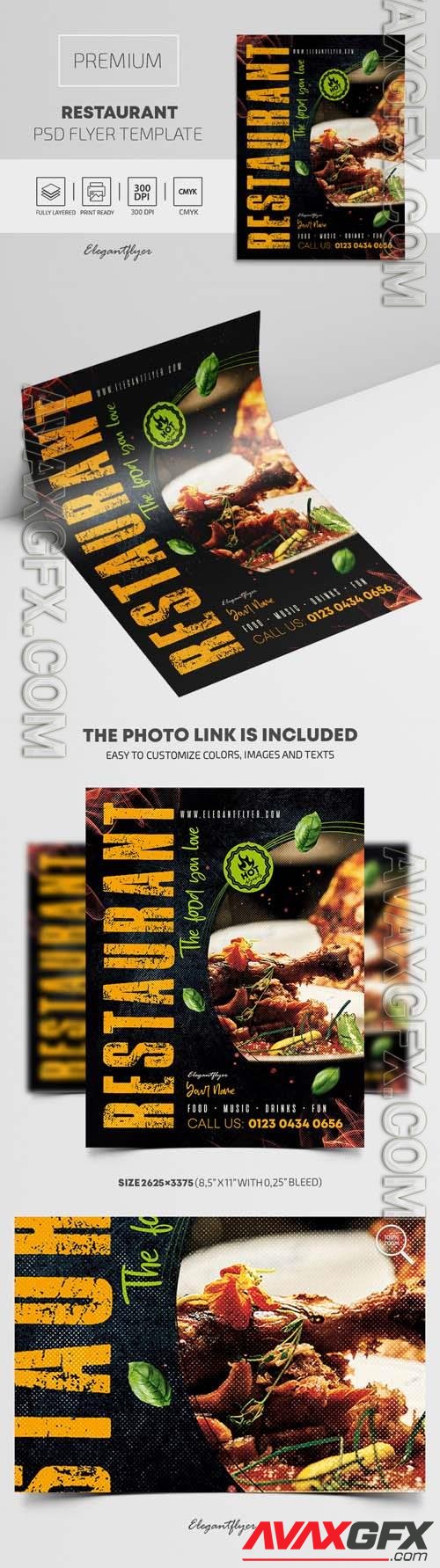 Restaurant Premium PSD Flyer Template vol 2