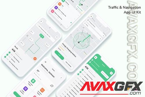 Traffic & Navigation App UI Kit CZP5CDT