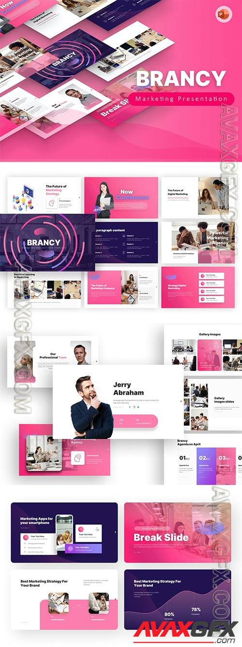 Brancy Marketing PowerPoint Template 2GDC5ZB