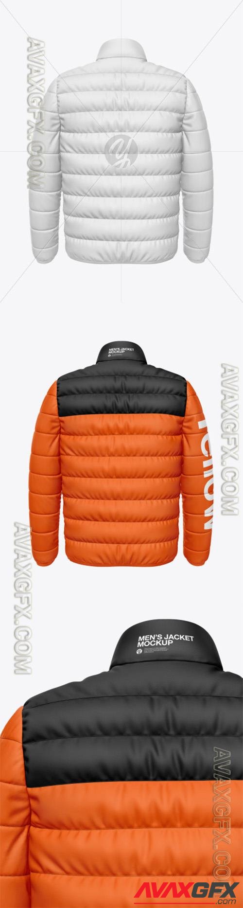 Matte Nylon Men's Down Jacket Mockup 76131