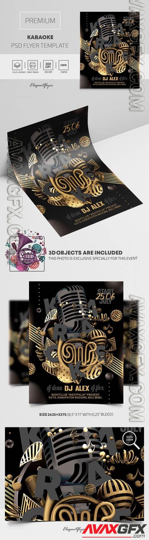 Karaoke Premium PSD Flyer Template