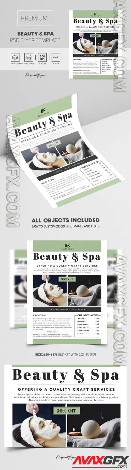 Beauty and Spa Premium PSD Flyer Template