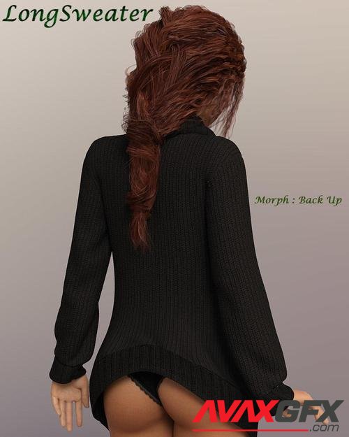 dForce LongSweater for Genesis 8 Female