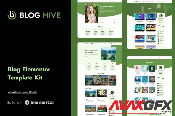 ThemeForest - Blog Hive v1.0.0 - Personal Blog Elementor Template Kit - 33698393