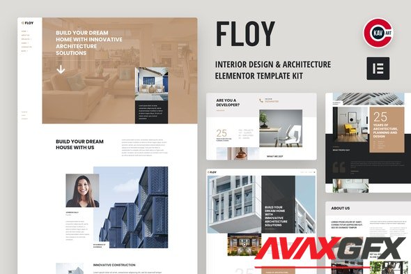 ThemeForest - Floy v1.0.0 - Interior Design & Architecture Elementor template kit - 33743580