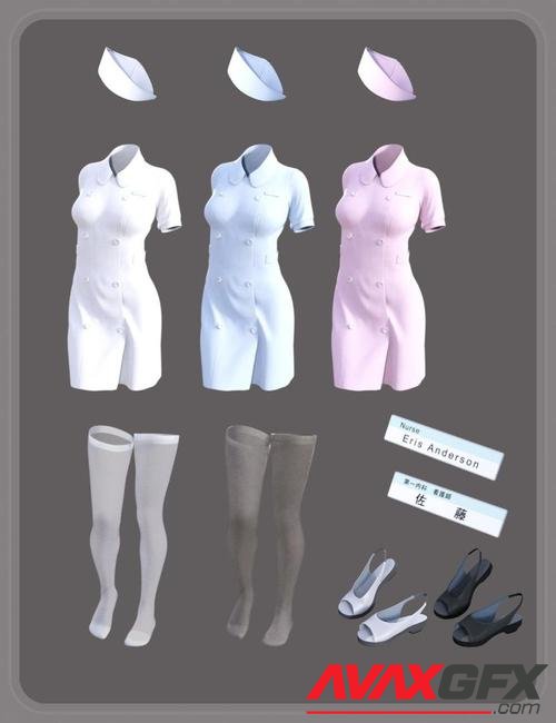 dForce Nurse Uniform for Genesis 8 Female(s)