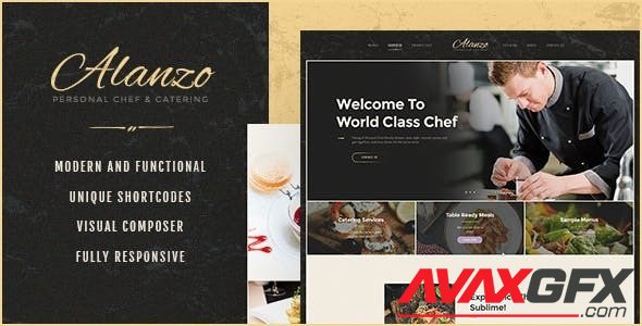 ThemeForest - Alanzo v1.0.4 - Personal Chef & Wedding Catering Event WordPress Theme - 21582441