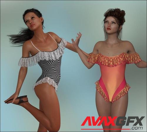 dForce - Frilly Swimsuit for G8F