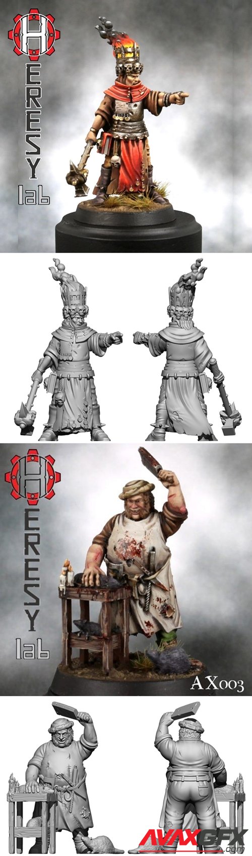 AX002 Johan and AX003 Ludek – Citizens of the Old World – 3D Printable STL