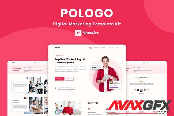 ThemeForest - Pologo v1.0.0 - Digital Marketing Elementor Template Kit - 33678854
