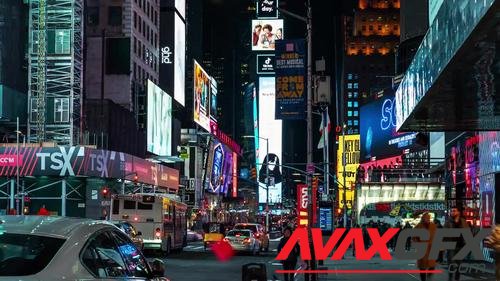 MotionArray – Time-Lapse Of Times Square At Night 454779