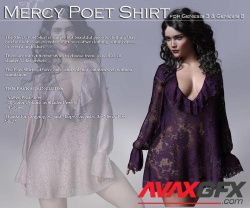 Mercy Poet Shirt for G3 and G8 Females