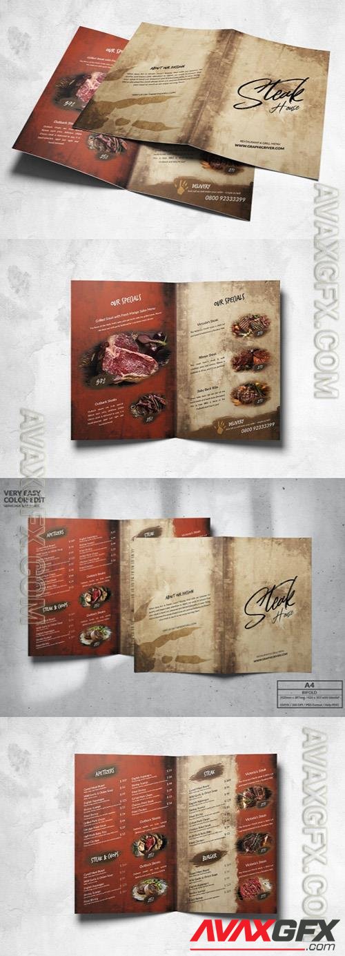 Steak House Food Menu Design A4 ESJXV46