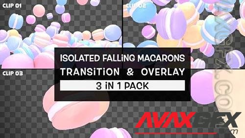 Isolated Falling Macarons Transition And Overlay Pack 33734727