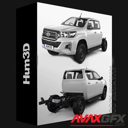 HUM3D – TOYOTA HILUX DOUBLE CAB CHASSIS SR 2019 3D MODEL