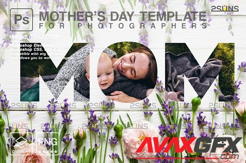 Mother's Day Digital Photoshop Template V2 - 1447826