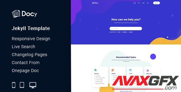 ThemeForest - Docy v1.0 - Documentation And Knowledge Base Jekyll Template - 33654759