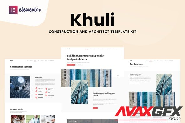 ThemeForest - Khuli v1.0.0 - Construction & Architecture Elementor Template Kit - 33554621