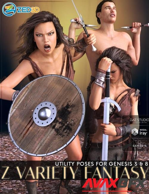 Z Variety Fantasy Pose Collection for Genesis 3 and 8