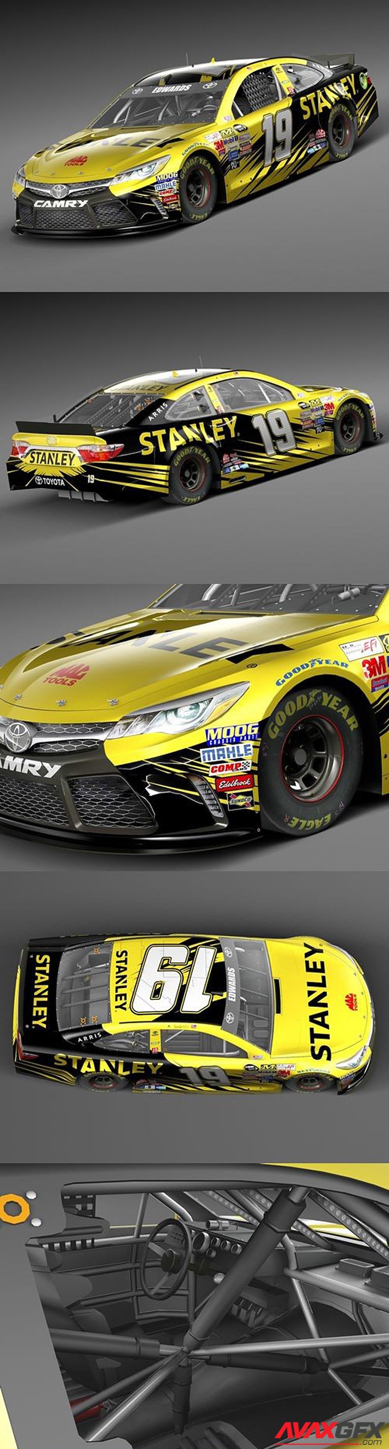 Toyota Camry Stanley 2015 Nascar LowPoly