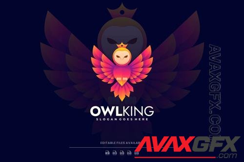 Owl King Gradient Colorful Logo